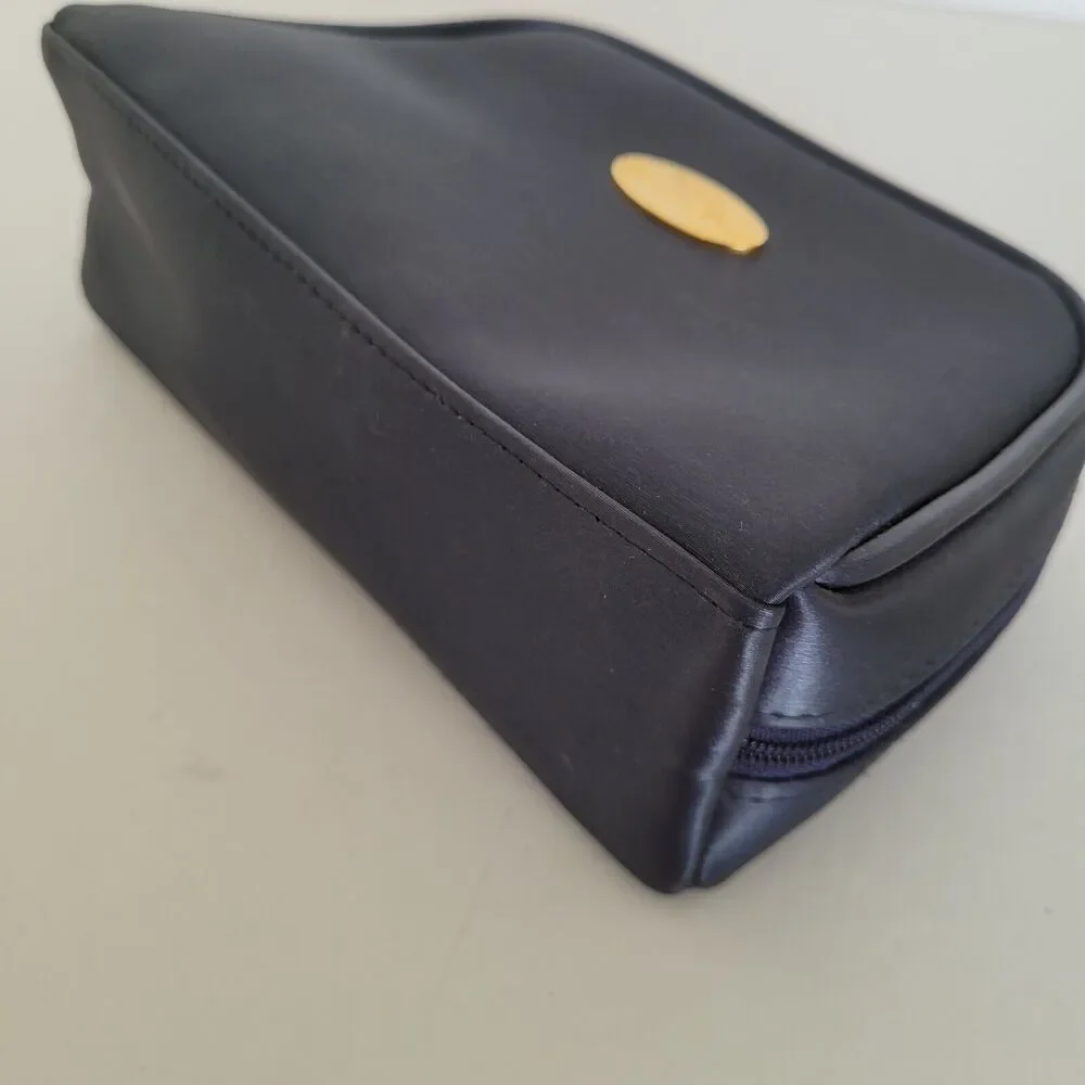 Christian Dior Perfumes Vintage Blue Cosmetic Make‎ Up Travel Bag Medium Pouch